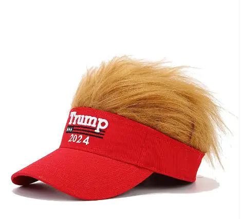 Donald Trump Hat with Synthetic Hair MAGA