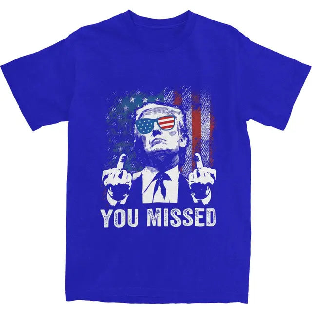 Funny Donald Trump "You Missed" Top Tee Middle Finger